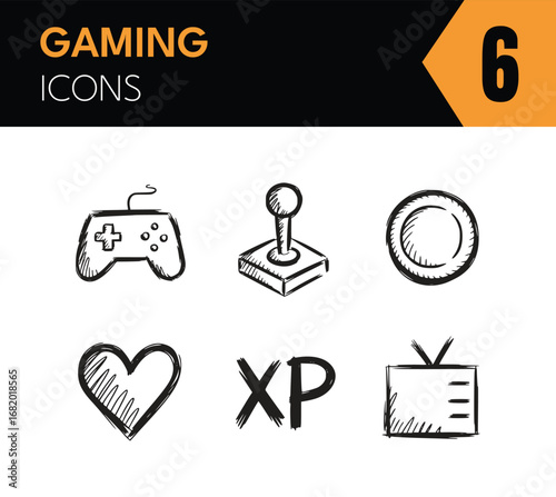 Gaming pack , Set of 6 icons