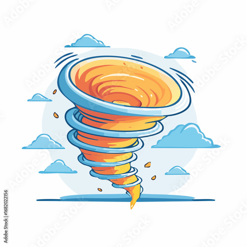 Colorful Cartoon Tornado Graphic Design