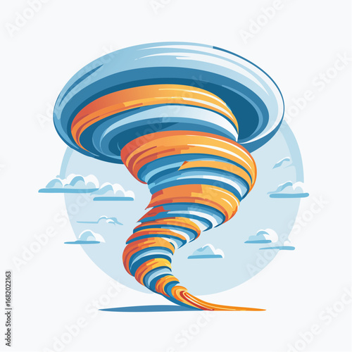 Colorful Pixel Art Tornado Graphic
