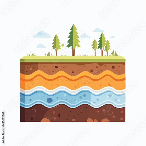 Colorful Earth Layers Diagram
