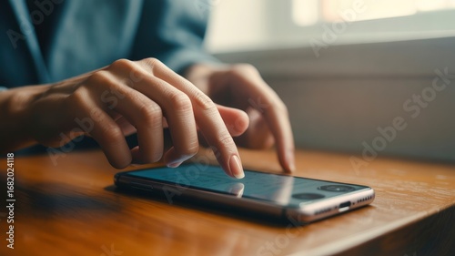 Close-up of Woman's Hands Using Smartphone, Mobile Technology, Digital Communication