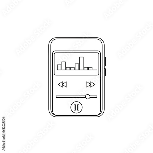 Digital audio player with equalizer and playback controls.