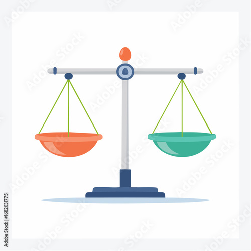 Simple Illustration Of Balance Scales