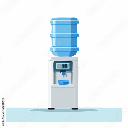 Modern Water Cooler With Blue Tank