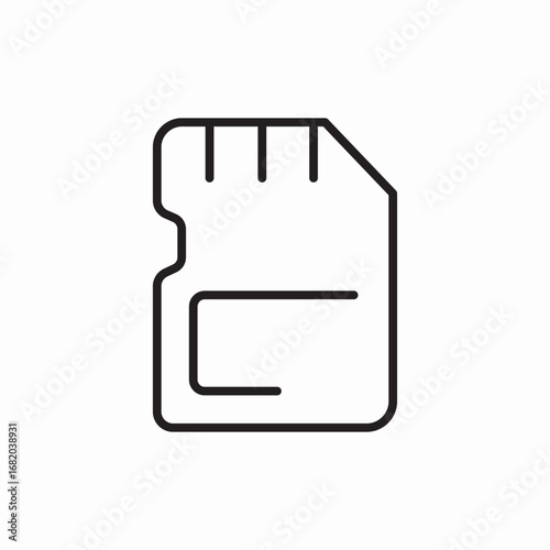 icon vector sim card chip 