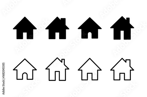 House icon logo design. Home sign and symbol