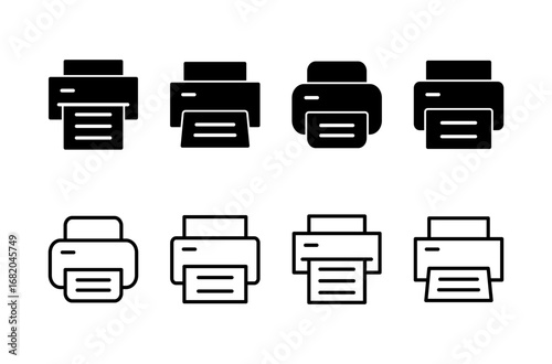 Print icon logo design. printer sign and symbol