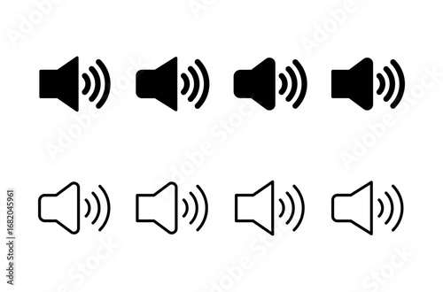Speaker icon logo design. volume sign and symbol. loudspeaker icon. sound symbol