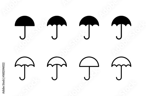 Umbrella icon logo design. umbrella sign and symbol