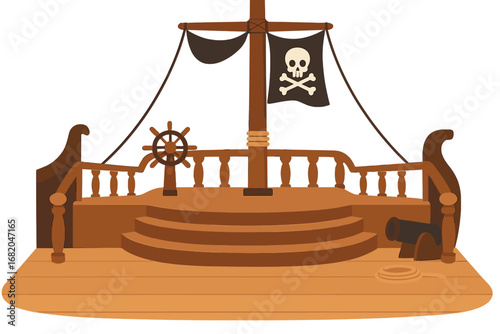 : pirate ship deck background for a pirate ballet dance theater