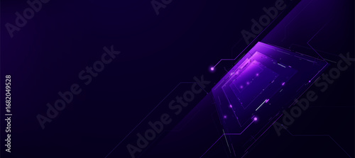 AI processing chip futuristic digital wallpaper for business presentations or tech event poster EPS 10
