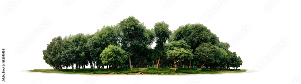 Fototapeta premium Lush green trees in a park