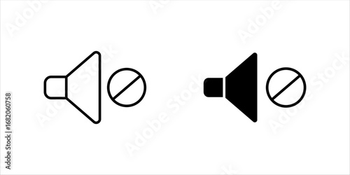  Speaker Volume Symbol Icon  set .Vector Design Illustration