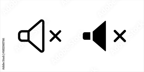  Speaker Volume Symbol Icon set. Vector Design Illustration