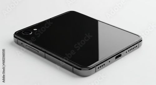 Wallpaper Mural Black Smartphone Mockup, Modern Mobile Phone Technology, Sleek Design, Shiny Surface, Studio Shot Torontodigital.ca