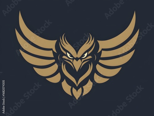 Owl Logo Design: Vector Illustration of Powerful Mystical Bird - Premium Emblem for Sport Teams and Creative Identities