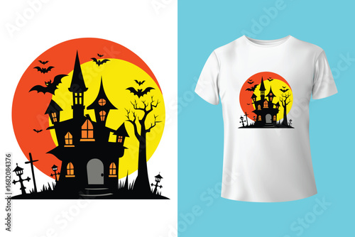 Halloween T-shirt Design with elegant graphic
