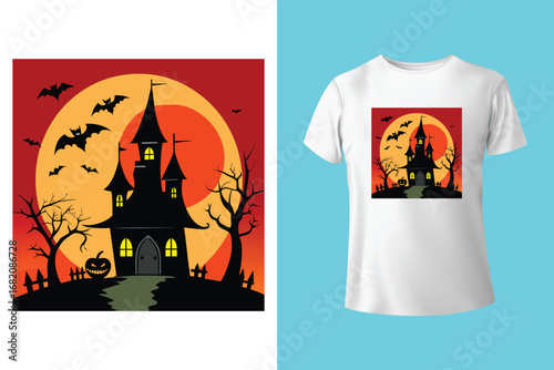Halloween pumpkin t=shirt design vector