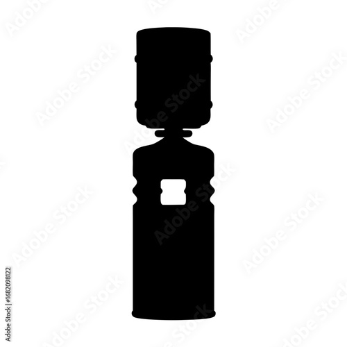 Silhouette of a water cooler machine used in offices and homes