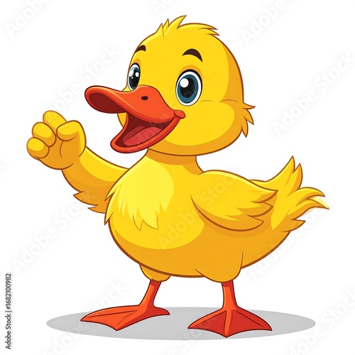 Cute yellow duck cartoon