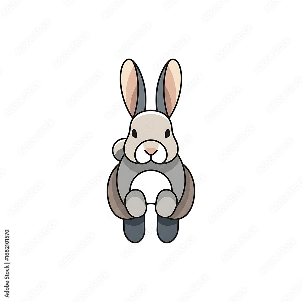 Obraz premium Cute Cartoon Bunny Illustration