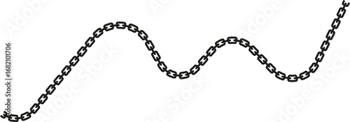 A chain line with jagged edges, creating a rough and edgy visual effect.