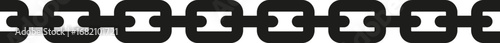 A long and continuous straight chain line, forming a direct and structured path.