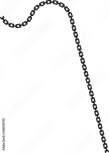 Chain links arranged to create a rigid and well-defined edge with crisp angles.