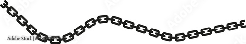 Interconnected chain links creating a continuous, flowing wave pattern.