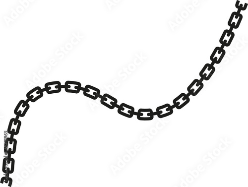 Chain-linked line forming a smooth, continuous wave-like trajectory.