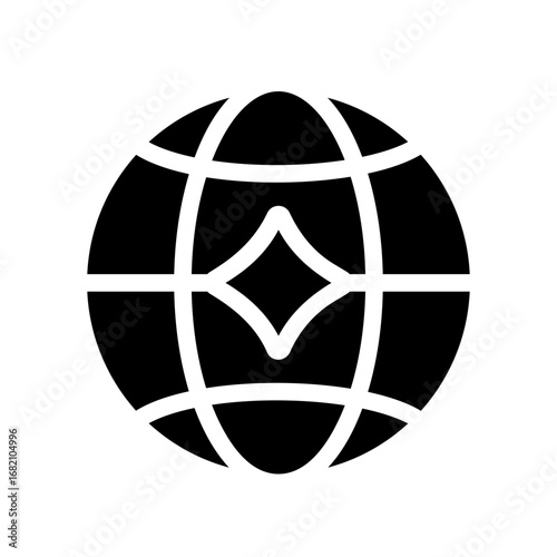 global ai glyph icon