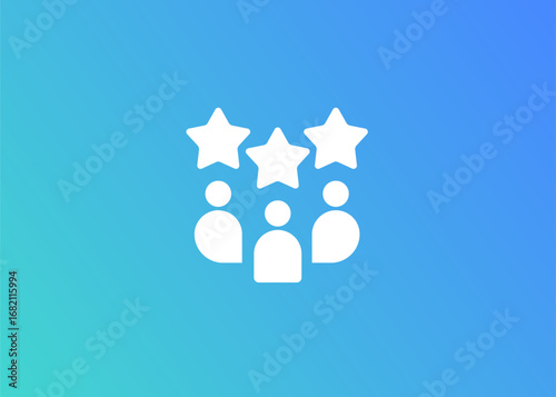 Customer Loyalty Icon in Blue background