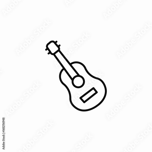 acoustic guitar icon sign vector