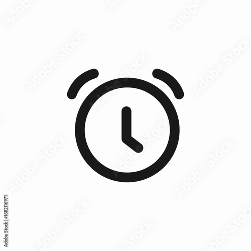 alarm clock icon sign vector