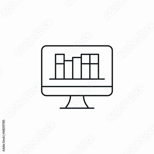 bar chart icon sign vector