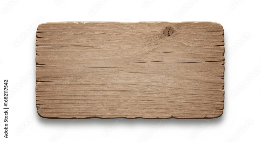 Fototapeta premium Empty Rustic Wooden Sign Board for Messages on Isolated transparent background