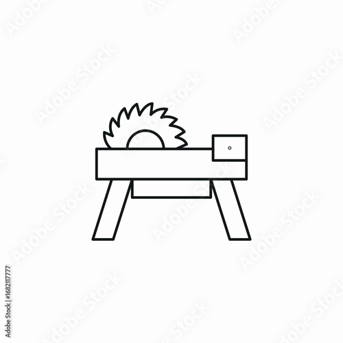 circular saw icon sign vector