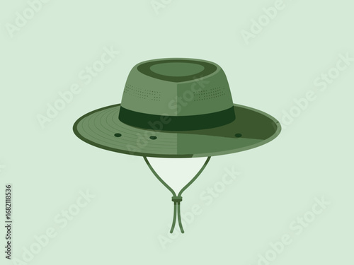 Stylish Green Sun Hat Perfect for Outdoor Adventures