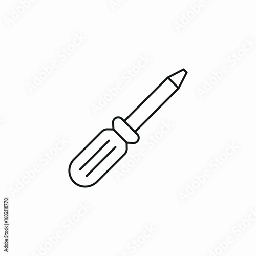 flathead screwdriver icon sign vector