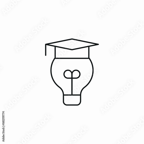 idea graduation icon sign vector