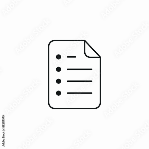 list document icon sign vector