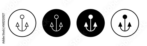 Anchor icon symbol for apps and websites. Anchor sign and symbol. Anchor marine icon.