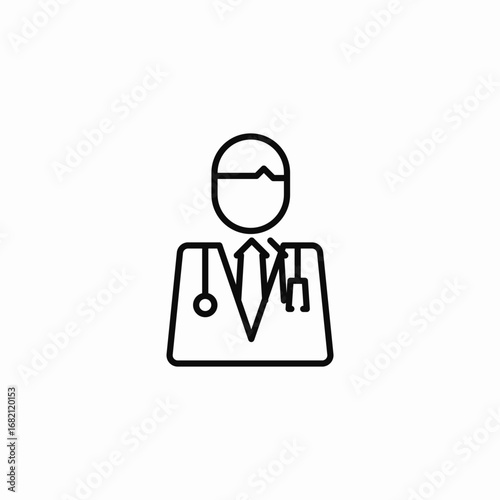 medical specialist doctor stethoscope icon sign vector