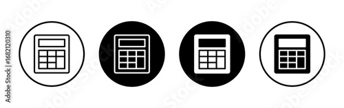 Calculator icon symbol for apps and websites. Accounting calculator sign and symbol.