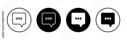 Chat icon symbol for apps and websites. speech bubble sign and symbol. comment icon. message