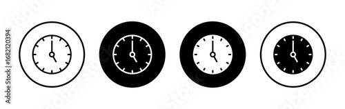 Clock icon symbol for apps and websites. Time sign and symbol. watch icon