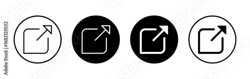 External link icon symbol for apps and websites. link sign and symbol. hyperlink symbol