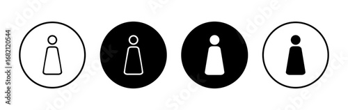 Female icon symbol for apps and websites. woman sign and symbol