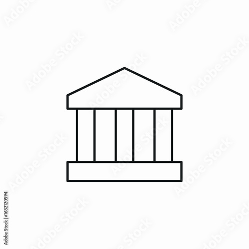 pillar building icon sign vector
