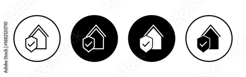 home insurance icon symbol for apps and websites. home protection sign and symbol
